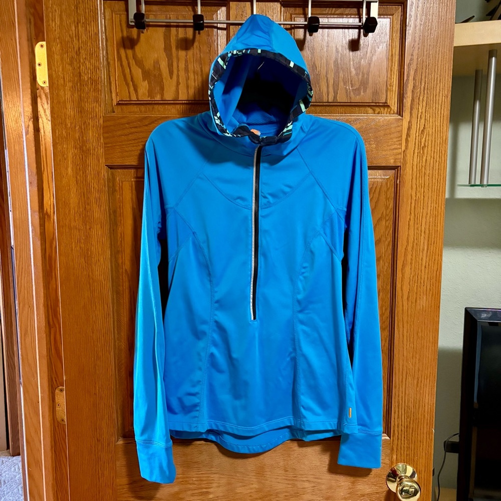 Lucy long sleeve activewear vibrant blue hoodie